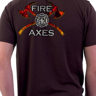 Fire and Axes Firefighter Shirt