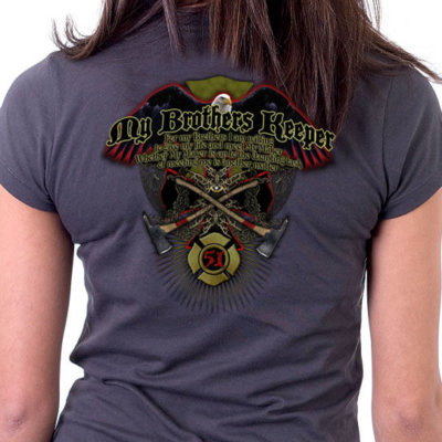 My Brother's Keep Fire And Axes Ladies Shirt