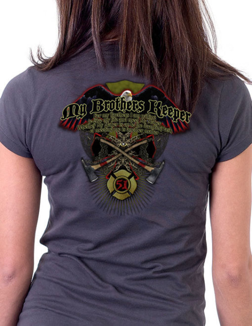 My Brother's Keep Fire And Axes Ladies Shirt