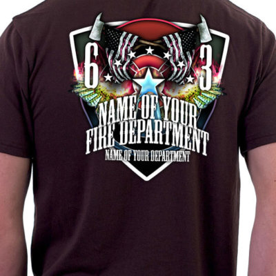 flags and axes custom firefighter shirt
