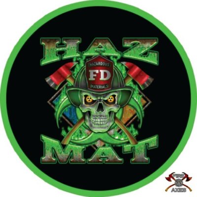 Fire and Axes Haz Mat Helmet Decal