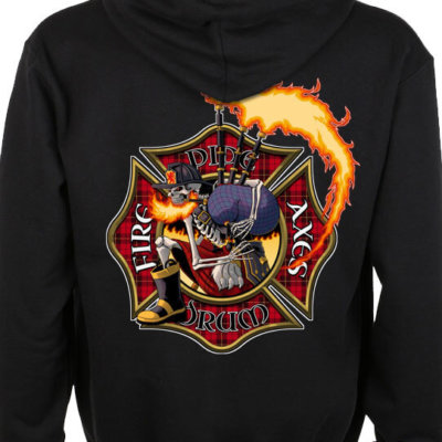 Pipe and Drum firefighter hoodie