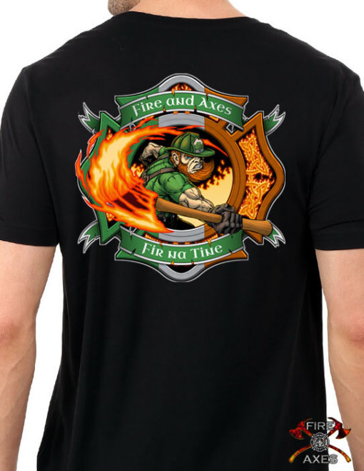 Fir Na Tine firefighter shirts black by Fire and Axes