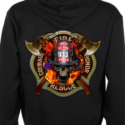 Men Of Fire 911 Squad Firefighter Hoodie