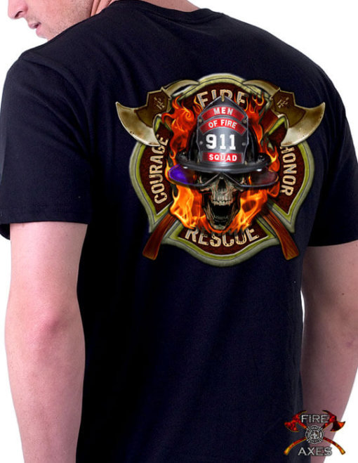 Men Of Fire 911 Squad Firefighter Shirts