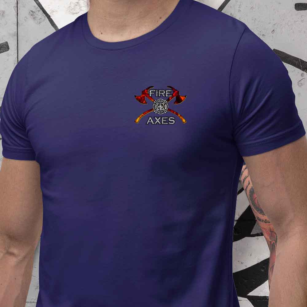 American Hero Patriotic Firefighter Custom Men's Shirt - Image 2