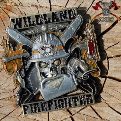 Wildland-Firefighter-Fire and Axes coin