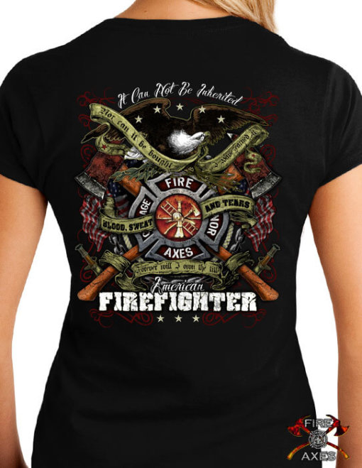 Blood Sweat and Tears Womens Firefighter Shirt
