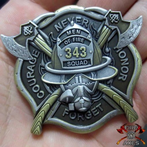 Men of Fire 343 Squad Firefighter Coin