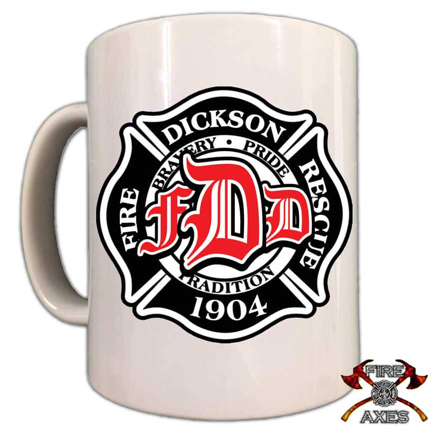 Dickson Fire Department Logo Firefighter Coffee Mug