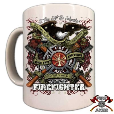 Blood sweat and tears firefighter coffee mug