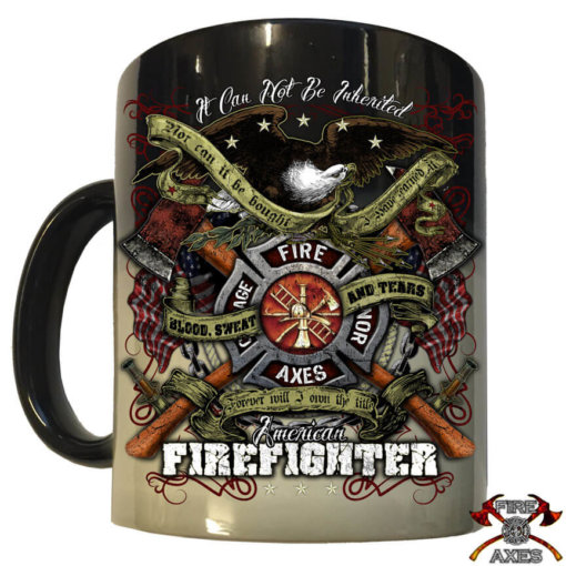 Blood Sweat and Tears Firefighter Lava Coffee Mug