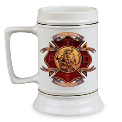 St. Florian Patron Saint Of Fire Fighters Stein