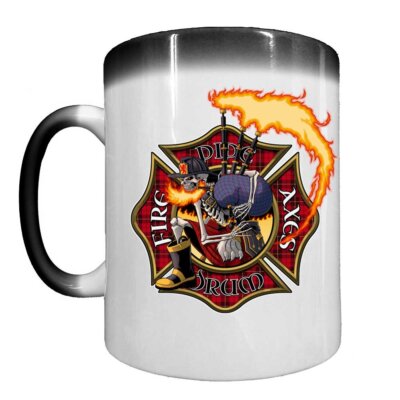 Pipes and Drum Firefighter Firefighter Lava Coffee Mug