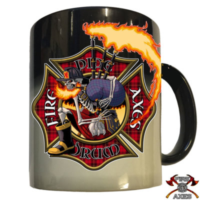 Pipes and Drum Firefighter Firefighter Lava Coffee Mug