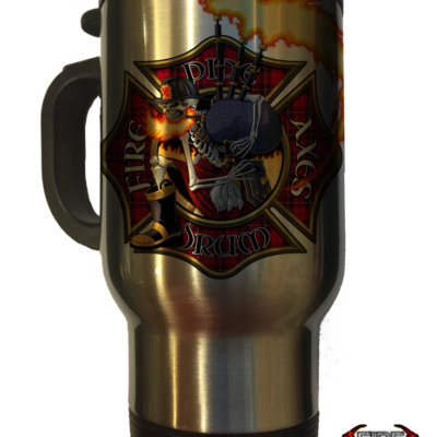 Pipes and Drum Firefighter Travel Mug