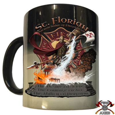 St. Florian Patron Saint Of Firefighter Lava Coffee Mug