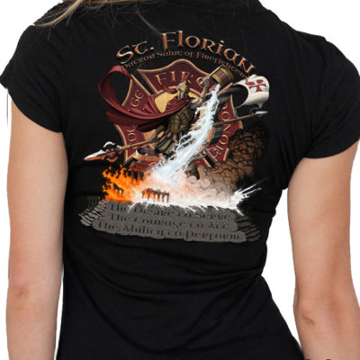 St. Florian Patron Saint Of Firefighters Shirt for Women