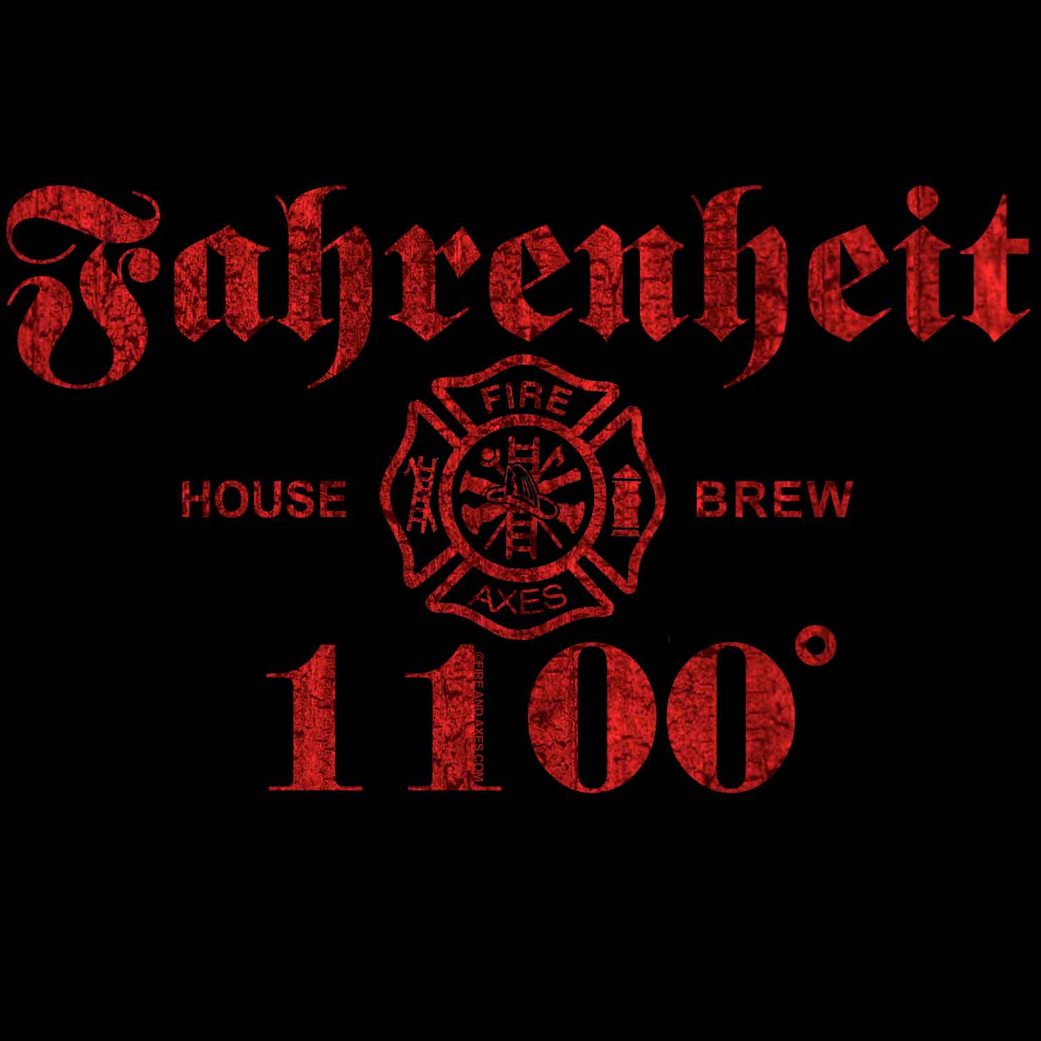 Fahrenheit 1100 House Brew Firefighter 3-18 Inch Custom Decal Sticker