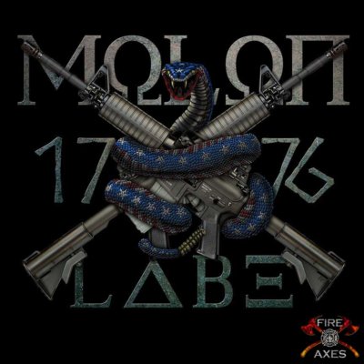 Molon Labe Firefighter Decal