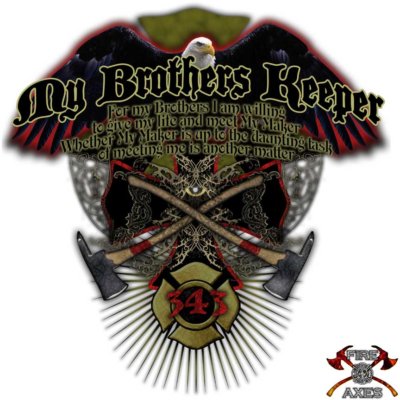 My Brother's Keeper Firefighter Decal