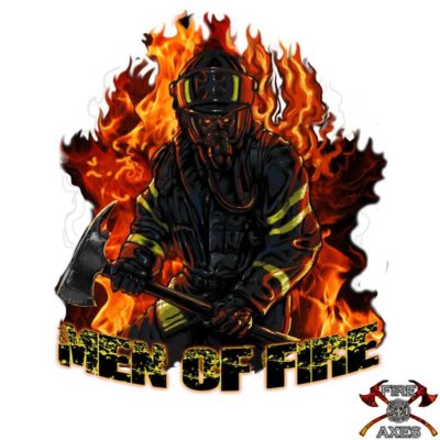 Men Of Fire Axe Firefighter Decal