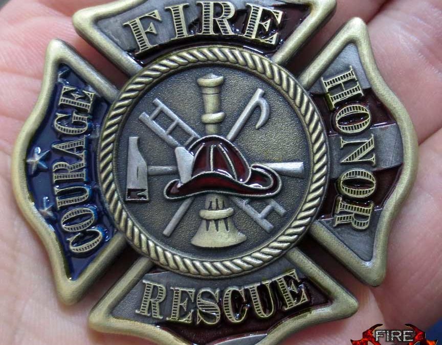 Fire Chief Spinner Firefighter Challenge Coin