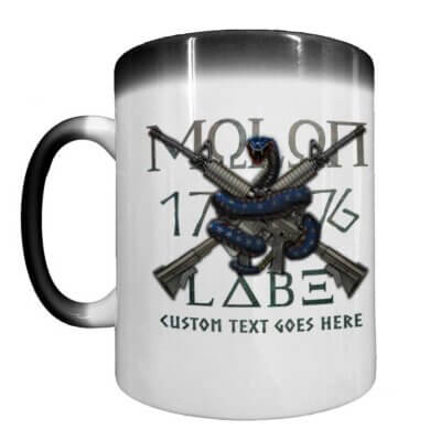 Molon Labe 1776 Navy Veteran Heat Activated 15 oz Ceramic Custom Coffee Mug