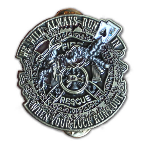 We Will Always Run In Firefighter Lapel Pin Front