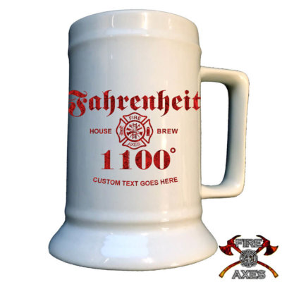 Fahrenheit 1100 House Brew Coffee Custom Firefighter Stein