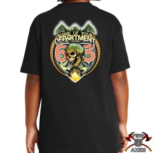 Skulls-Hooks-Fire-Rescue-Firefighter-Shirt-for-Youth