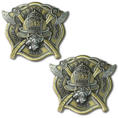 911 Never Forget 343 Firefighter Challenge Coin Engravable