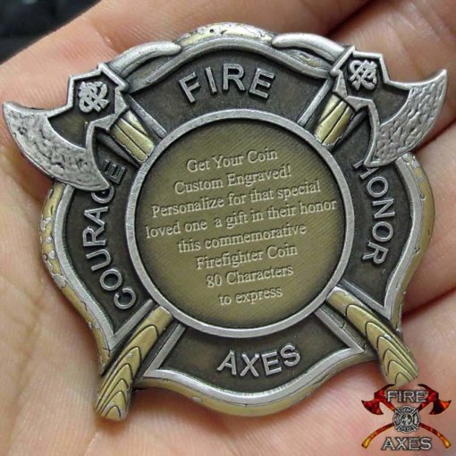 911 Never Forget 343 Firefighter Custom Engraved Challenge Coin