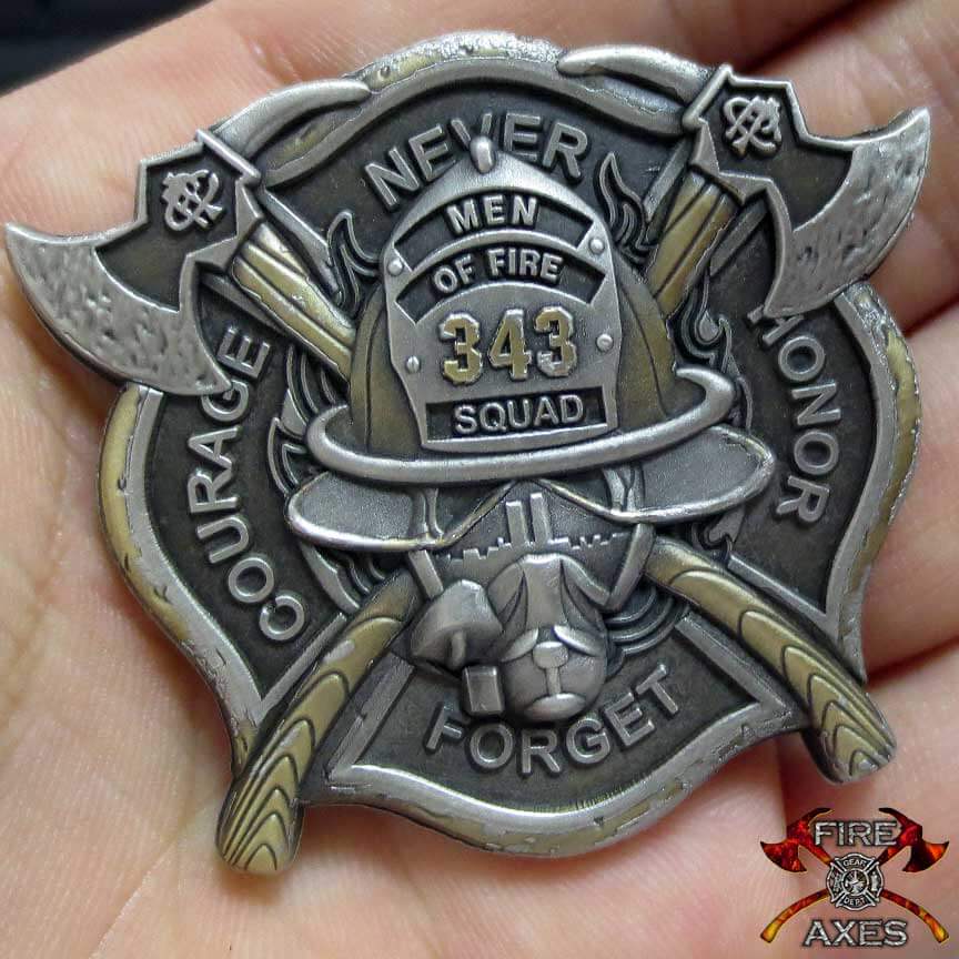 911 Never Forget 343 Firefighter Challenge Coin Engravable