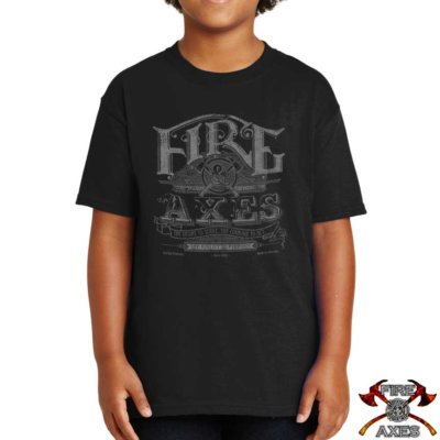Grey-Fire-and-Axes-Since-2016-Youth-firefighter-shirt