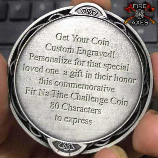 Fir na Tine Custom Engraved coin back