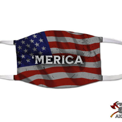 'Merica USA Flag Firefighter Covid Mask
