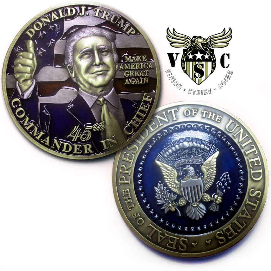2020 Donald Trump Challenge Coin KEEP AMERICA GREAT 40MM Silver&Gold Collection 