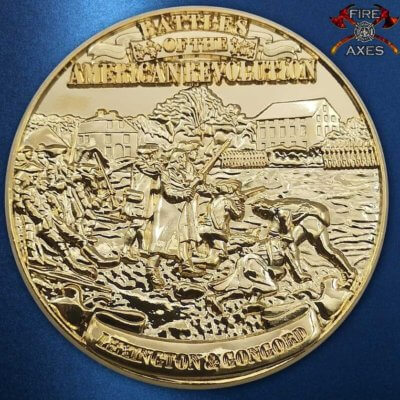 Battle of Lexington And Concord Battles of the American Revolution Gold Clad Coin