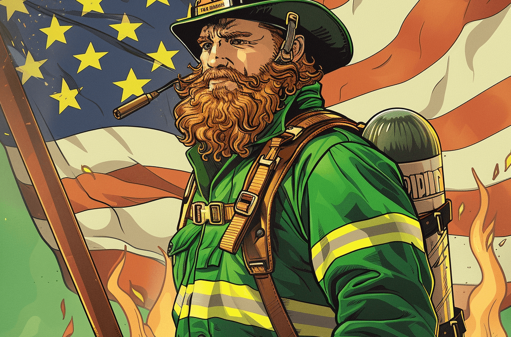 St Partrick as a Firefighter in the USA