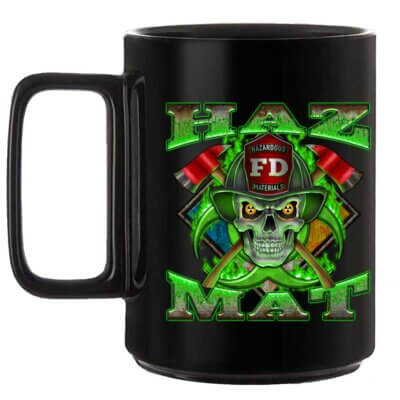 HAz-mAt-Firefighter-Black-Mug
