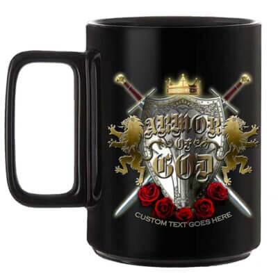 Armor-of-God-Timothy-2-3-Black-11oz-Coffee-Mug