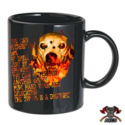 Outperform-Firefighter-Black-Mug