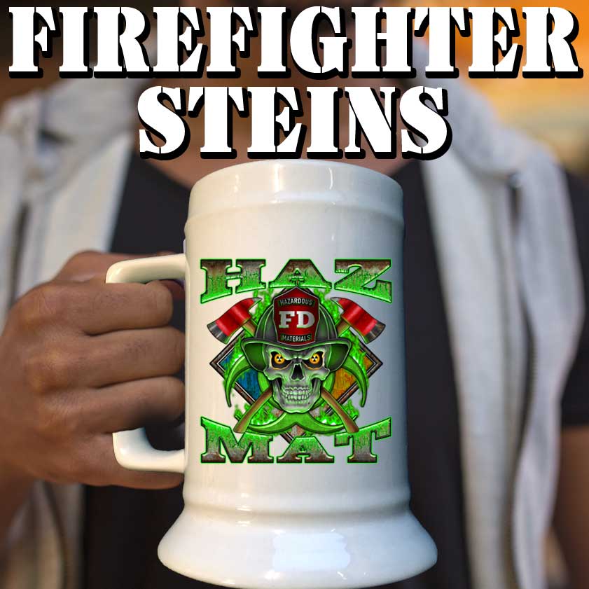 Firefighter Drinking Steins