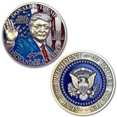 President Donald Trump 47th Commander In Chief Challenge Coin