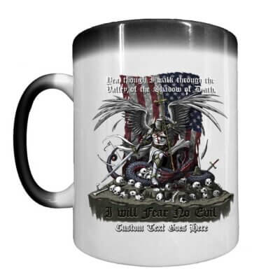 Psalm 23:4 Fear No Evil Veteran Heat-Activated 15 oz Ceramic Custom Coffee Mug