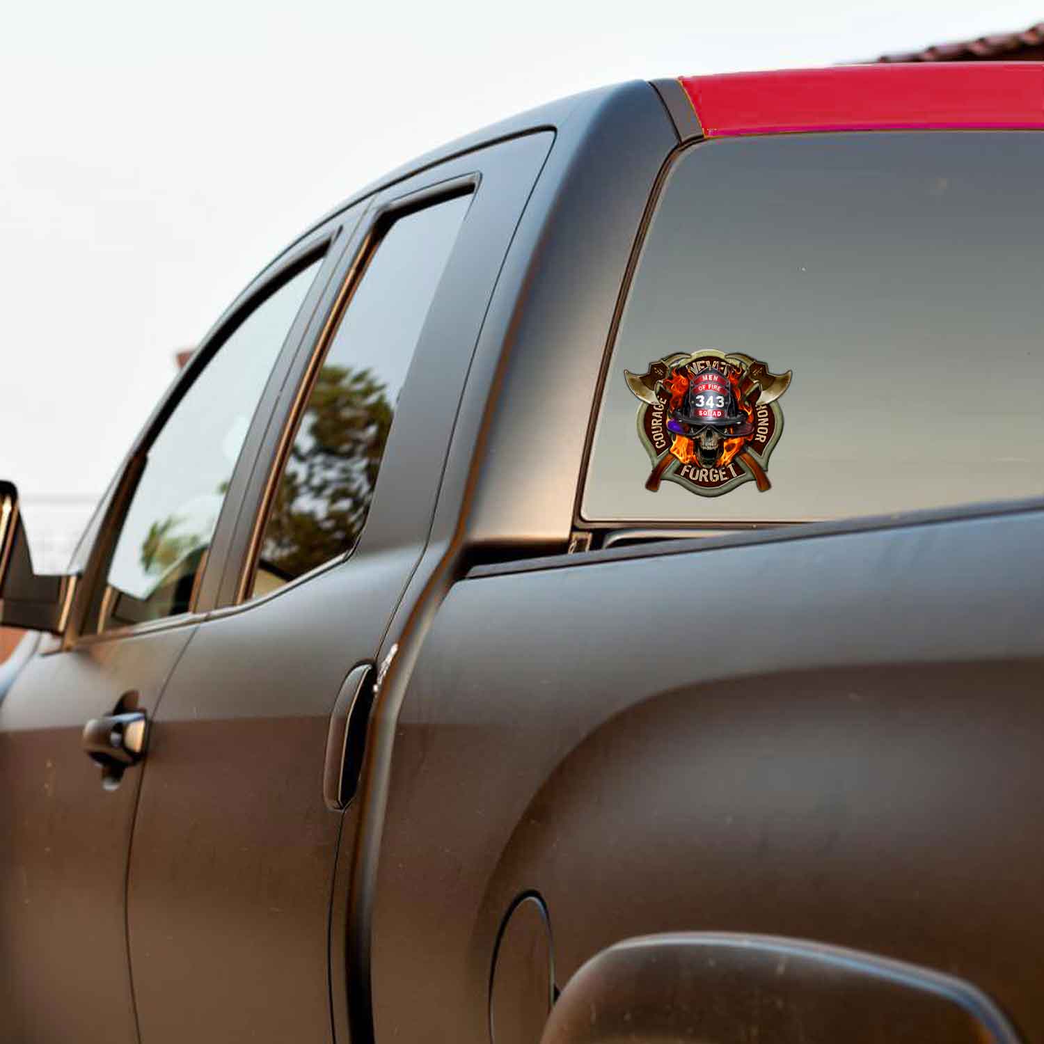 323 Squad Men Of Fire Firefighter 3-18 Inch Custom Decal Sticker