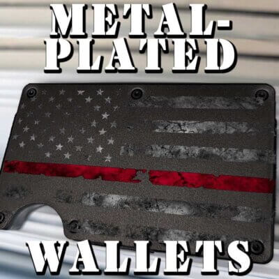 Metal-Plate Cardholder Men's Wallets